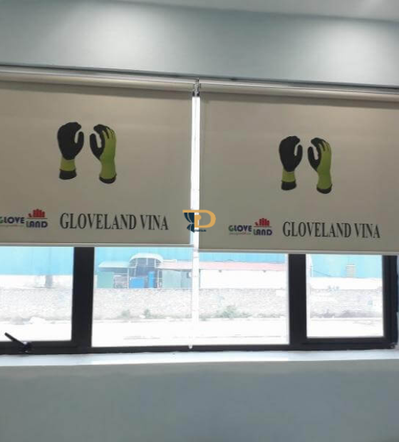Rèm cuốn in logo công ty chuyên nghiệp