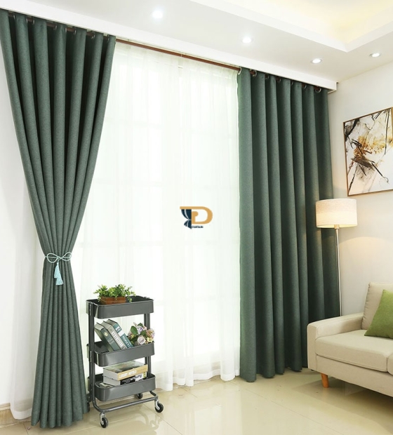 Rèm vải bố mộc mạc trẻ trung đầy cuốn hút