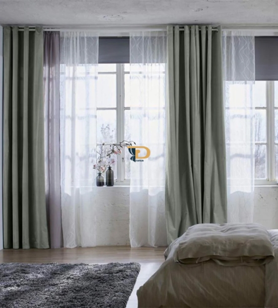 Rèm vải bố mộc mạc trẻ trung đầy cuốn hút