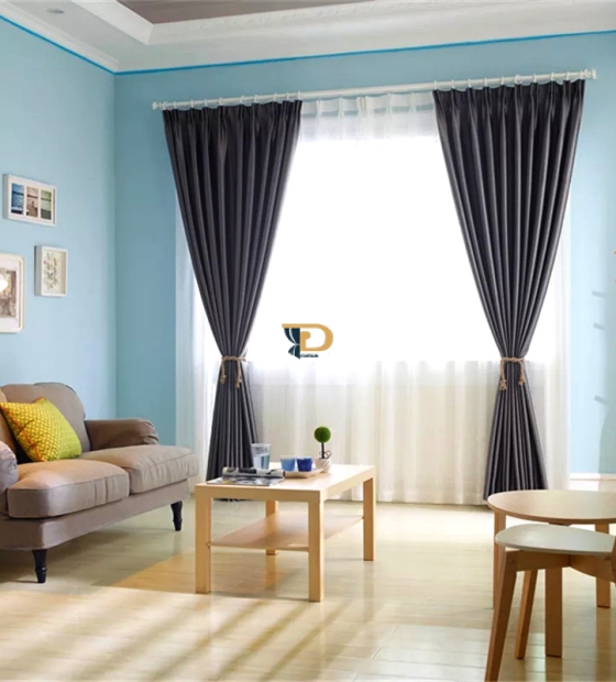 Rèm vải 2 lớp giá rẻ chống nắng tốt cho căn hộ gia đình