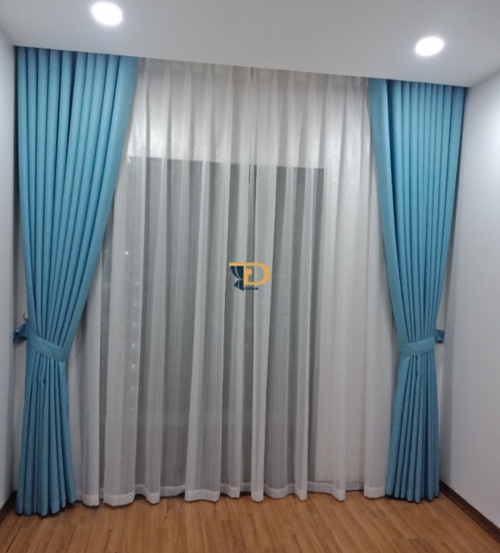 Rèm vải 2 lớp giá rẻ chống nắng tốt cho căn hộ gia đình