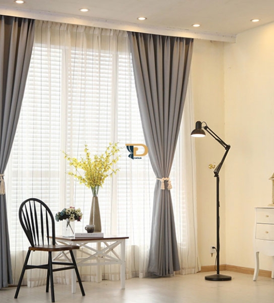 Rèm vải 2 lớp giá rẻ chống nắng tốt cho căn hộ gia đình