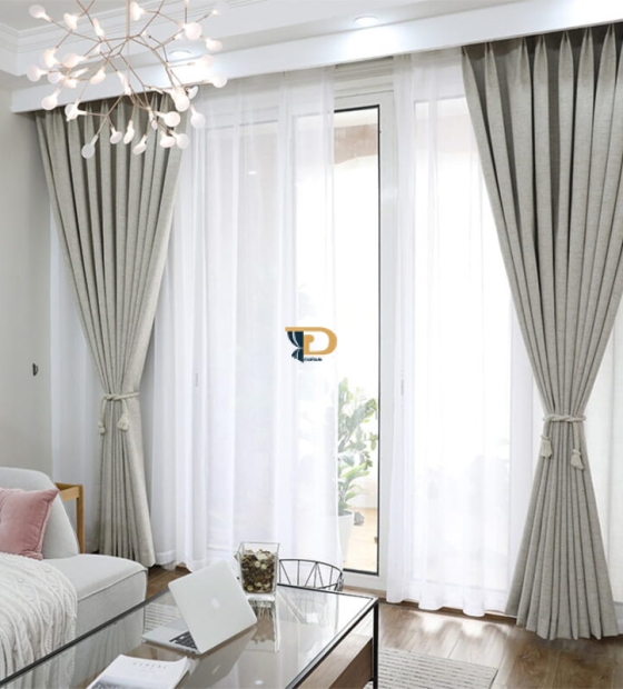 Rèm vải 2 lớp tại các chung cư, biệt thự