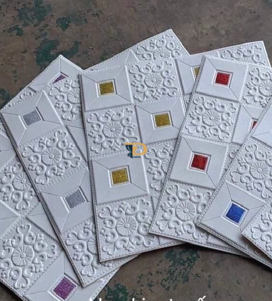 XỐP DÁN TƯỜNG LÕI ĐÁ NHIỀU MÀU