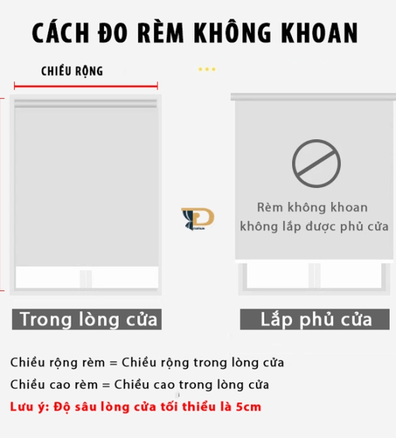 Rèm cuốn không khoan
